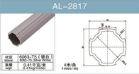 Lean Aluminum Alloy Tube Diameter 28mm Tube Wall Thickness 1.7mm Flat Silver White AL-2817