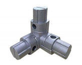 Aluminum Tube Joints Anodic Oxidation RoHS 3 Way Pipe Connector