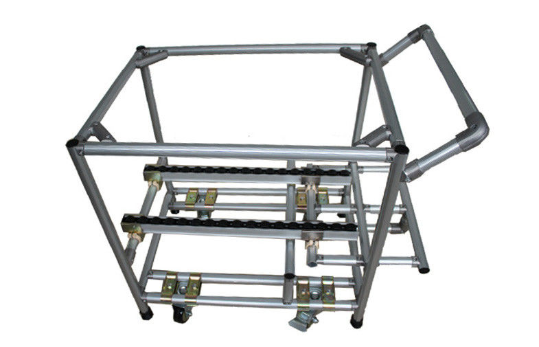 Adjustable Aluminum Assemble Steel Pipe Storage Rack Hand Truck Trolley ODM / OEM