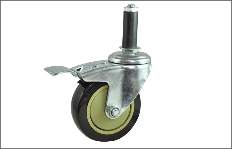 PVC / PU / PP replacement Swivel Caster Wheels for Pipe Rack Trolley
