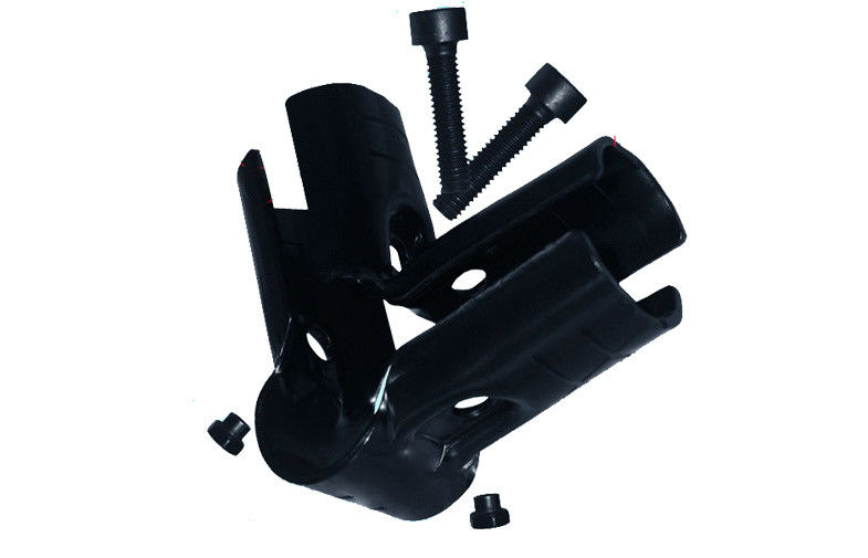 Black Metal Pipe Joints , T-2.3mm Reusable Black Connector for Pipe and Joint System