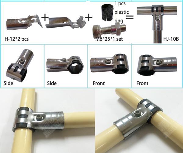 Metal Anti static Tee Hinge Joint Set Chrome Pipe Connectors Chorming