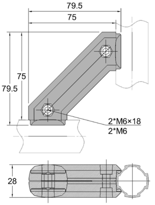 Aluminum Alloy Pipe Fittings AL-4 45 Degree Reinforced Aluminum Alloy Fittings