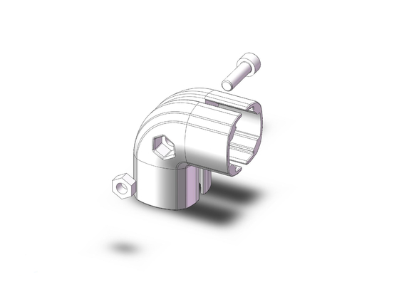 RoHS Round 90 Degree Elbow Welding Connection Aluminum Tube Fitting AL-2