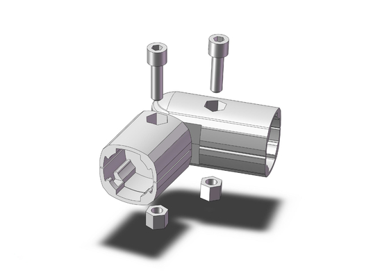 Casting Aluminum Pipe Joints AL-30 Aluminium Tube Connectors Silver