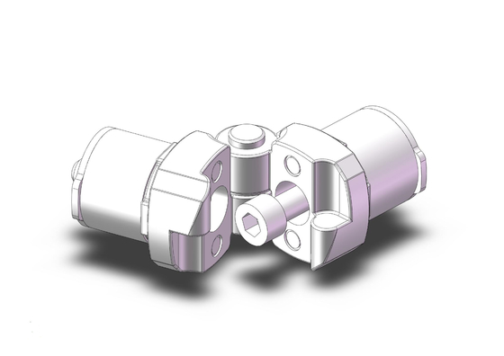ADC12 Aluminum Tube Joint Folding Connection AL-41 Silver Material Sandblasting
