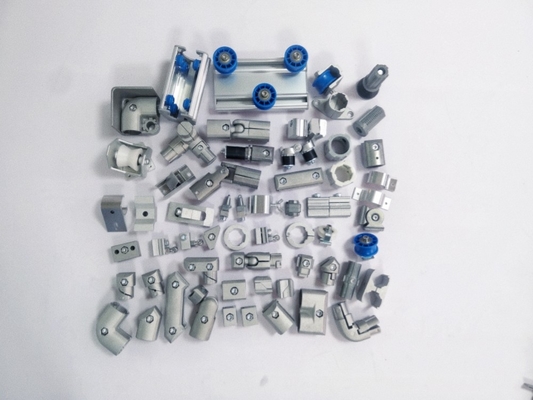 Internal Joint Aluminum Connector Diameter 28mm Sandblasted Silver AL-1-S(1.7)