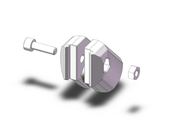 AL-3 28mm Aluminum Alloy Tube Lean Connector External 45 Degree Support
