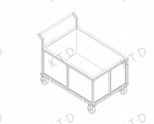 Leakage Prevention Trolley with 1400Lx880Wx1000H mm Size and Square Tube SUS 304 201 PP Material
