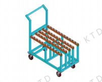 SUS304 PE Square Tube Transport Trolley with 200kg Load Capacity