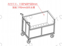 Square Tube SUS304 PP Transport Trolley for 1300Lx690Wx1030H mm Filter Transportation Needs