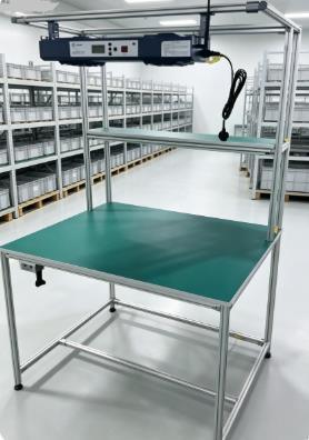 Pipe Workbench modular workstation assembled by lean pipe and pipe joints adjustable size with easy handling components