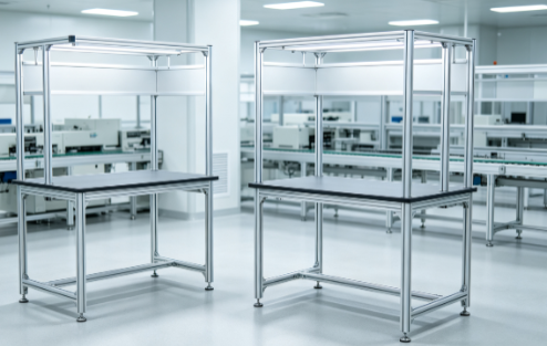 DC-SCM ESD Anti-static Workstation with Aluminum Extrusion Profile Frame and L-shaped Corner Bracket