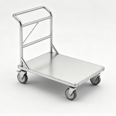 KTD‑T‑008 Flat Trolley, SUS304 SUS201 Material Handling Cart with 200kg Load Capacity