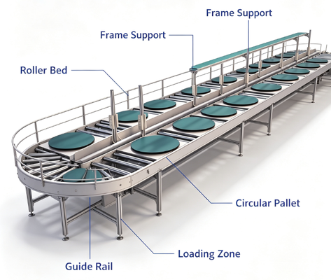 Roller Conveyor Line, Anti-static Belt Roller Assembly Conveyor for Workshop Production Line