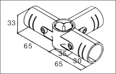 3 Way Metal Pipe Connectors Black Metal Pipe Joint With Electrophoresis Treatment