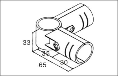 Black Industrial Metal Flexible Pipe Joint , Metal Corner pipe Joint For Workbench
