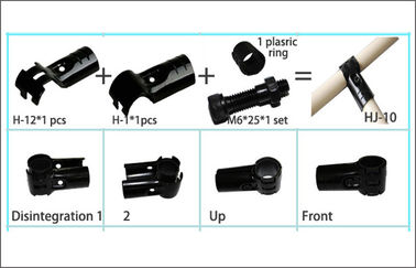 Eco-friendly Plumbing Metal Pipe Connectors , Black Electrophoresis Pipe Fitting