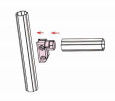 Claw Head Silver White Aluminum Alloy Pipe Joint AL-1-C For Connecting Two Pipes