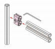 ADC-12 Parallel Aluminum Pipe Joints AL9 For Connect Three Pipes