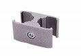 Aluminum Alloy Sandblasting Parallel Holder Pipe Connector Silver White For Workbench Frame