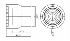 Rubber End Cap RoHS Aluminum Pipe Fitting 4000mm/Bar For OD 28mm