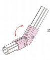 Industrial Die Casting Rotatable Aluminum Tubing Joints with Anodic Oxidation for Assembly Line and Storage Racks