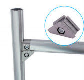 Die Casting Aluminum Tube Joint 28mm Diameter with Sandblasting Treatment for Pipe Rack Systems