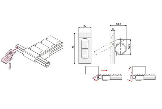 Retractable Conveyor Aluminum Tube Joint Sandblasting Warehouse Rack AL-45