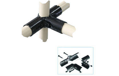 Plastic Coated Metal Pipe Joint , Black Electrophoresis Metal Tube Connector