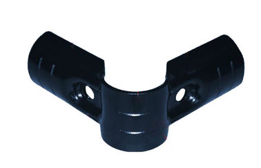 Black Industrial Metal Flexible Pipe Joint , Metal Corner pipe Joint For Workbench