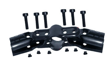 Glossy Surface Black Metal Pipe Connectors , 28mm Diameter Black Pipe Fittings