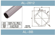 Aluminum Dovetail Tube Diameter 28mm, Tube Wall Thickness 1.2mm Flat Silver White AL-2812