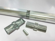 Industrial Metal Pipe Connectors Bi Directional Round Zinc Alloy Sandblasting Silver