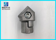 Single Side 45 Degree Inner Connector Aluminum Pipe Fittings Anodizing Silver AL-13