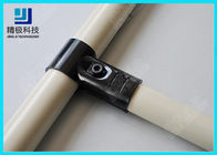 Adjustable Metal Joint for Pipe Rack , Thickness 23mm  T-Type Black Tubing Joint HJ-1