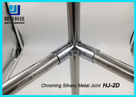 Chrome 90 Degree Vertical Metal Joint Chrome Pipe Connectors For ESD Pipe Rack