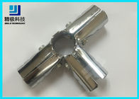 90 Degree 3 Way Flexible Chrome Pipe Connectors / Joints HJ-3 Silvery Color