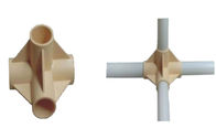 Professional Three Way Industrial Pipe Fittings Ivory With End Stop