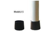 Plastic Coated Composite Pipe Rack Fittings / Black PP tube Bottom Cap