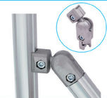 Anodized Silver Inline Aluminum Tube Fitting AL-10 360 Degree Rotating