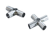 Chrome Plated 3 Way Metal Pipe Connectors For Assembly Flexible Module Racking System