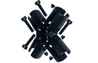 5 Way Plastic Coated Metal Pipe Connectors , 2.5mm Thickness Cold - Roll Steel Plate