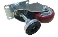 Metal Pipe Adjuster PVC / PU Heavy Duty Caster Wheels for Pipe Rack System