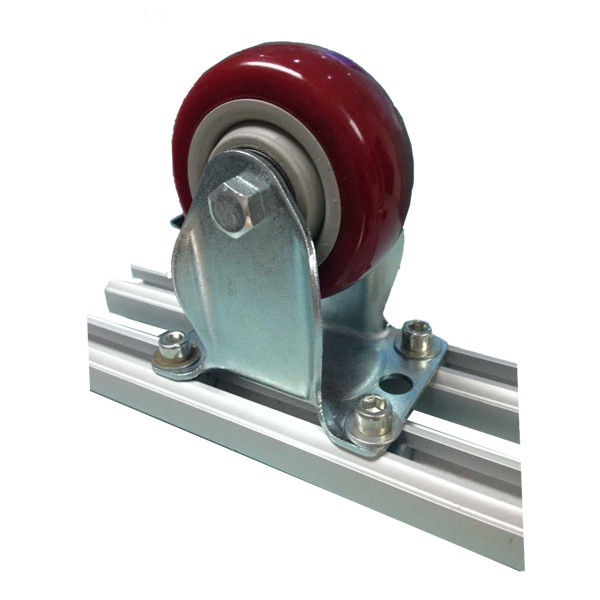 Swivel Top Plate Caster Connect Aluminum Alloy Tube For Pipe Racking