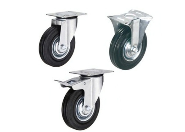 3&quot; 4&quot;5&quot; Rigid Plate PU Heavy Duty Swivel Casters For Racking System