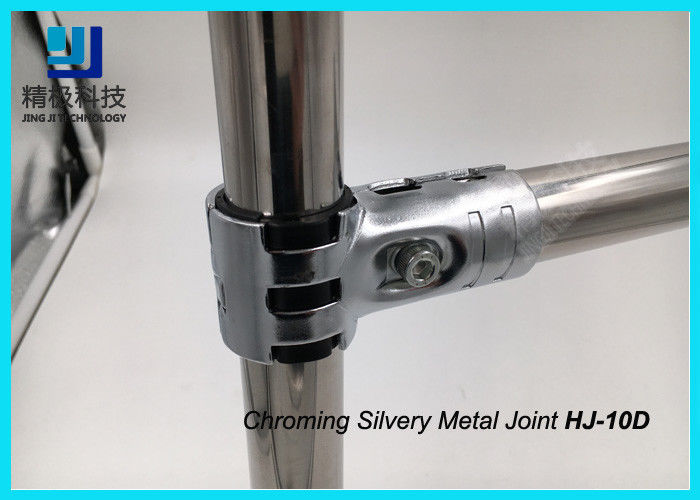 Metal Anti static Tee Hinge Joint Set Chrome Pipe Connectors Chorming Treatment