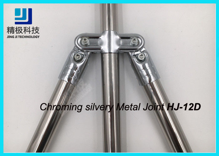 Double Angled Pivoting Joint Chrome Pipe Connectors For Capacity Flow Rack and Conveyor