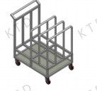 KUTED Transport Trolley with 4"-6" Silent Casters and 200kg Load Capacity