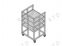 Cutting Process Transport Trolley by KUTED with 4" High Temperature Resistance Casters